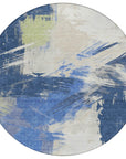 Faerira Blue Washable Indoor-Outdoor Rug