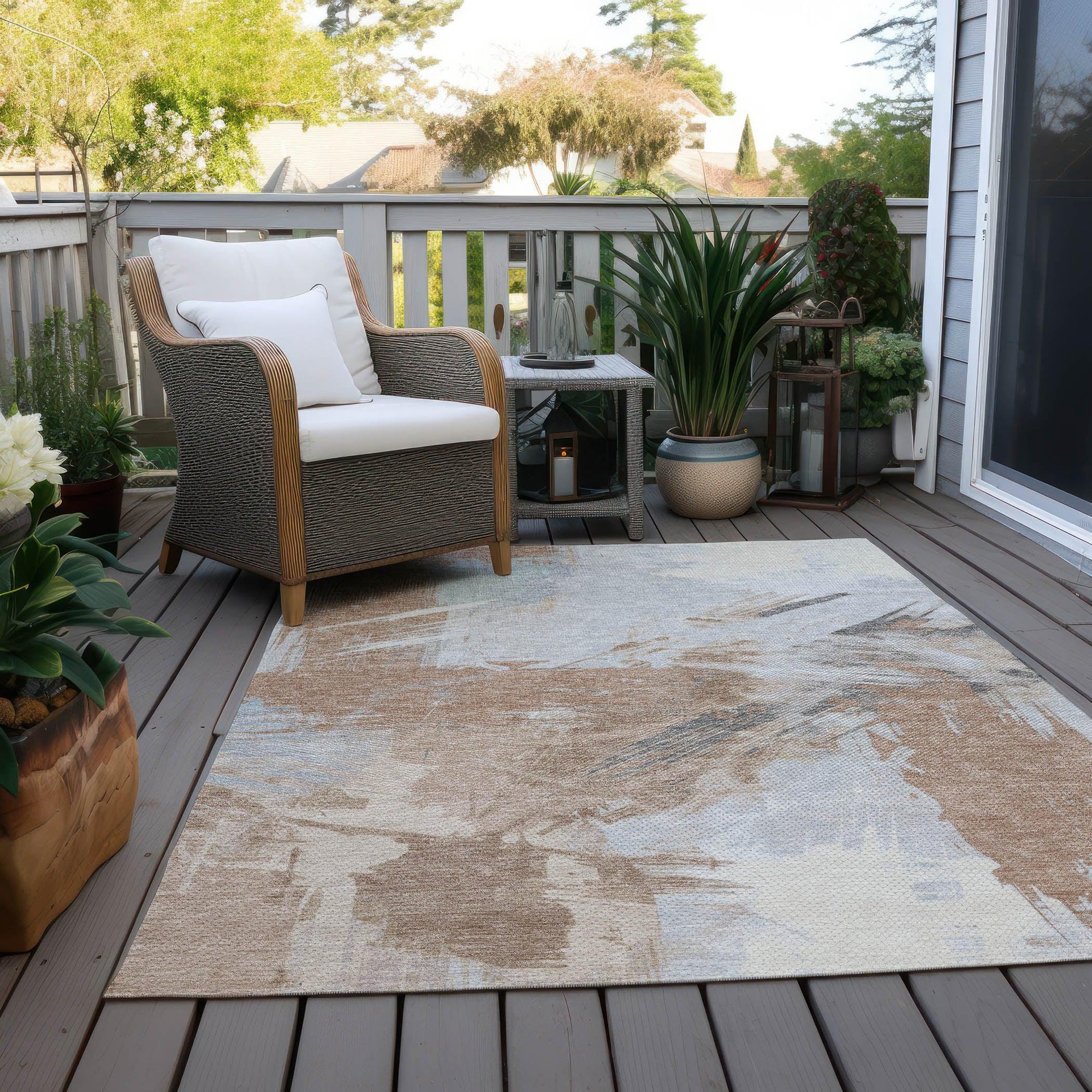 Addison Rugs Faerira Orange Washable Indoor-Outdoor Rug