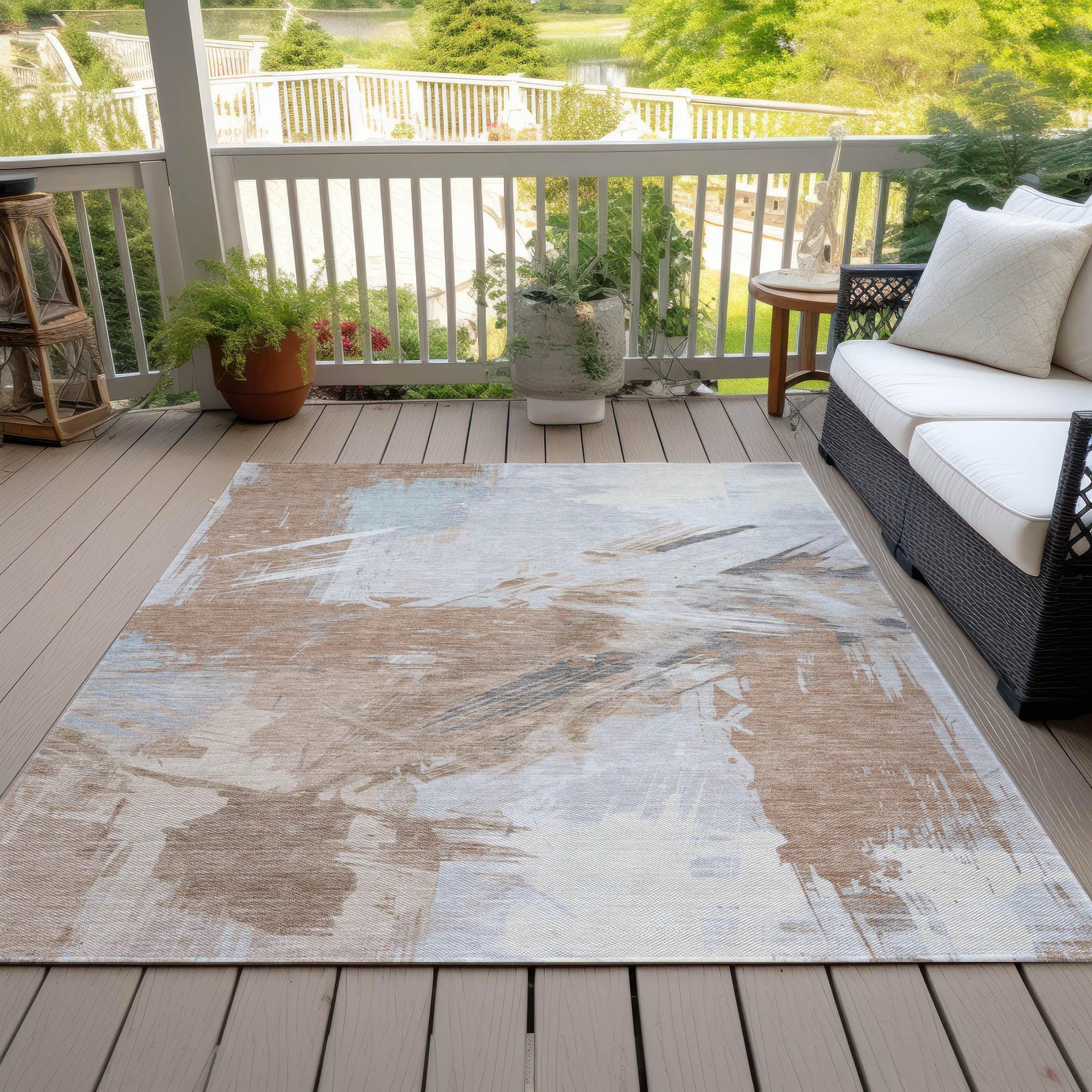 Addison Rugs Faerira Orange Washable Indoor-Outdoor Rug