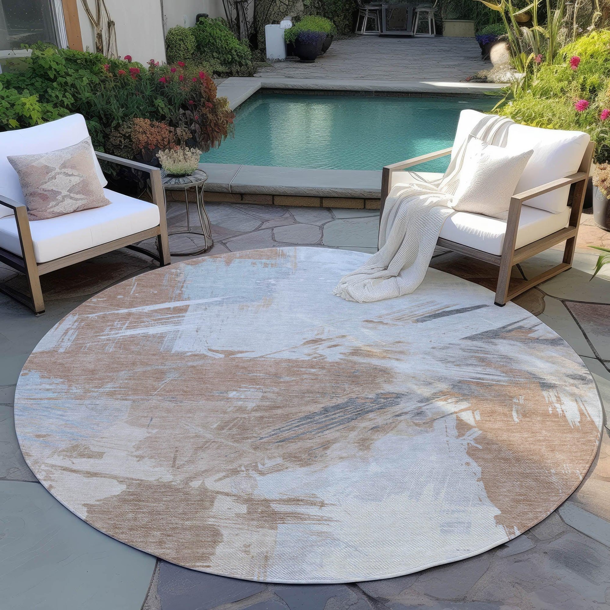 Addison Rugs Faerira Orange Washable Indoor-Outdoor Rug