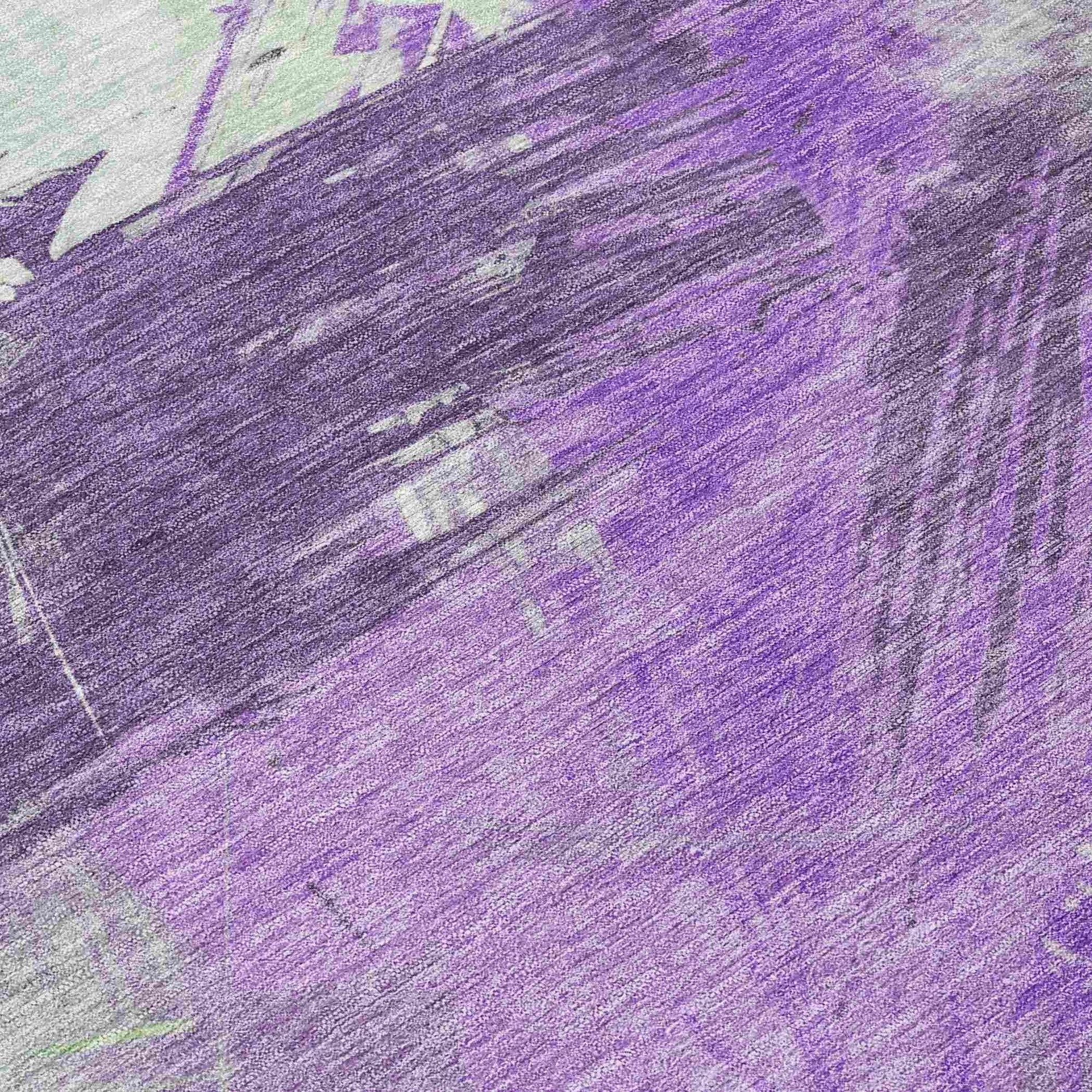 Addison Rugs Faerira Purple Washable Indoor-Outdoor Rug