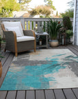 Addison Rugs Faerira Teal Washable Indoor-Outdoor Rug