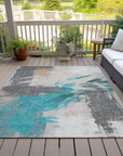 Addison Rugs Faerira Teal Washable Indoor-Outdoor Rug