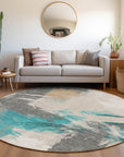 Addison Rugs Faerira Teal Washable Indoor-Outdoor Rug
