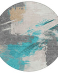 Addison Rugs Faerira Teal Washable Indoor-Outdoor Rug