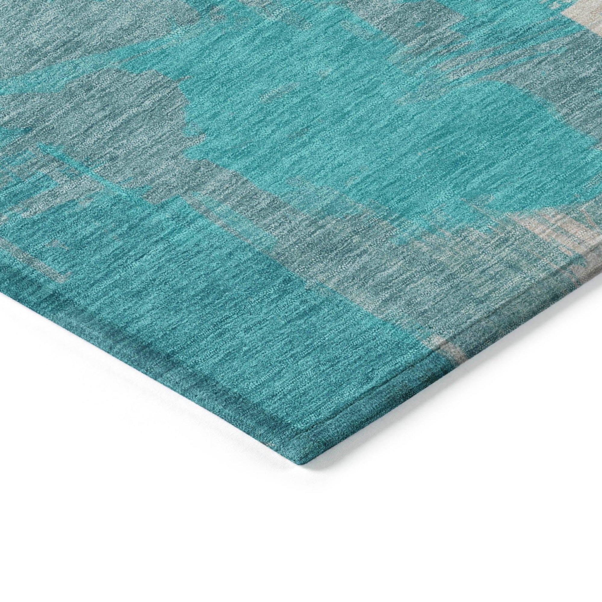 Addison Rugs Faerira Teal Washable Indoor-Outdoor Rug