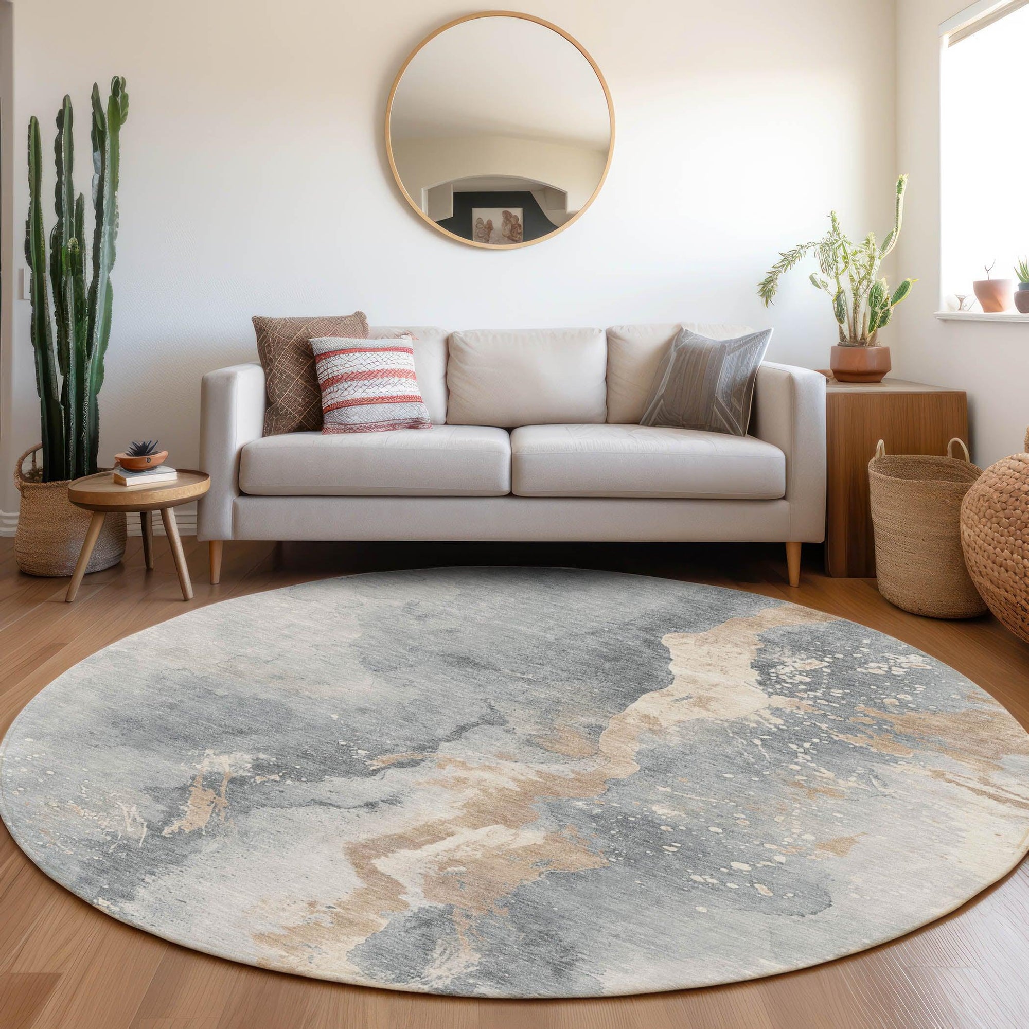 Addison Rugs Faerius Gray Washable Indoor-Outdoor Rug