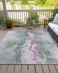 Addison Rugs Faerius Green Washable Indoor-Outdoor Rug