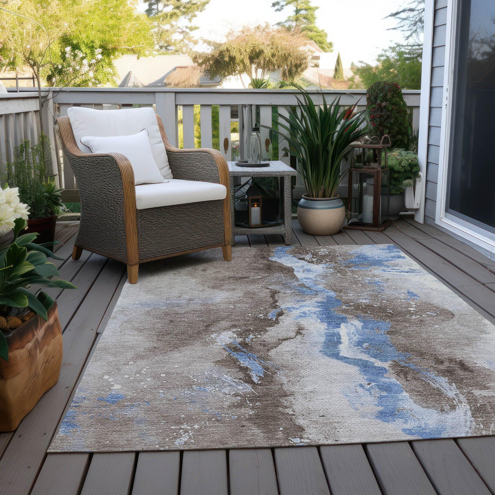 Addison Rugs Faerius Brown Washable Indoor-Outdoor Rug