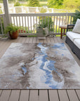 Addison Rugs Faerius Brown Washable Indoor-Outdoor Rug