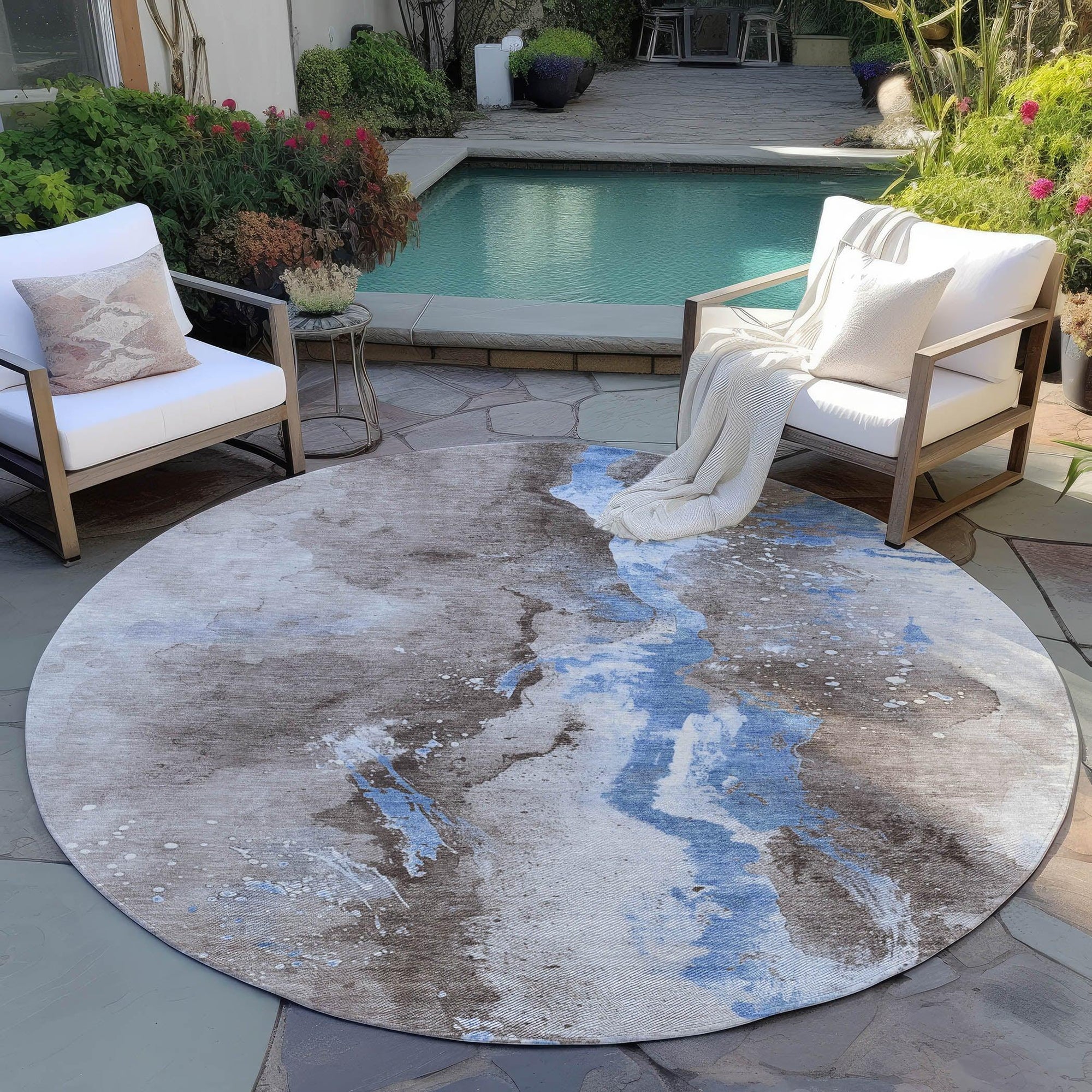 Addison Rugs Faerius Brown Washable Indoor-Outdoor Rug