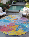 Addison Rugs Galain Blue Washable Indoor-Outdoor Rug