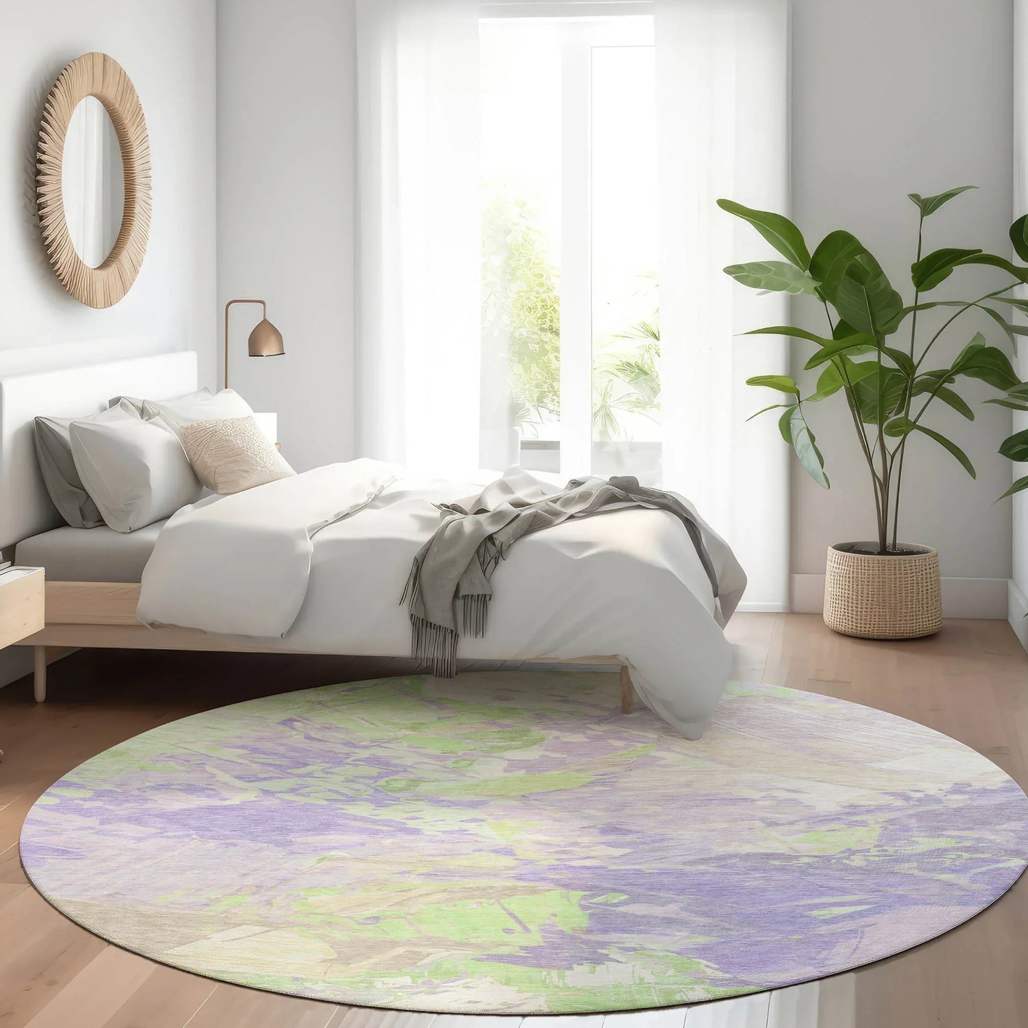 Addison Rugs Galain Purple Washable Indoor-Outdoor Rug