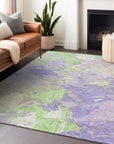 Addison Rugs Galain Purple Washable Indoor-Outdoor Rug