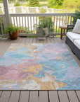 Addison Rugs Galain Teal Washable Indoor-Outdoor Rug