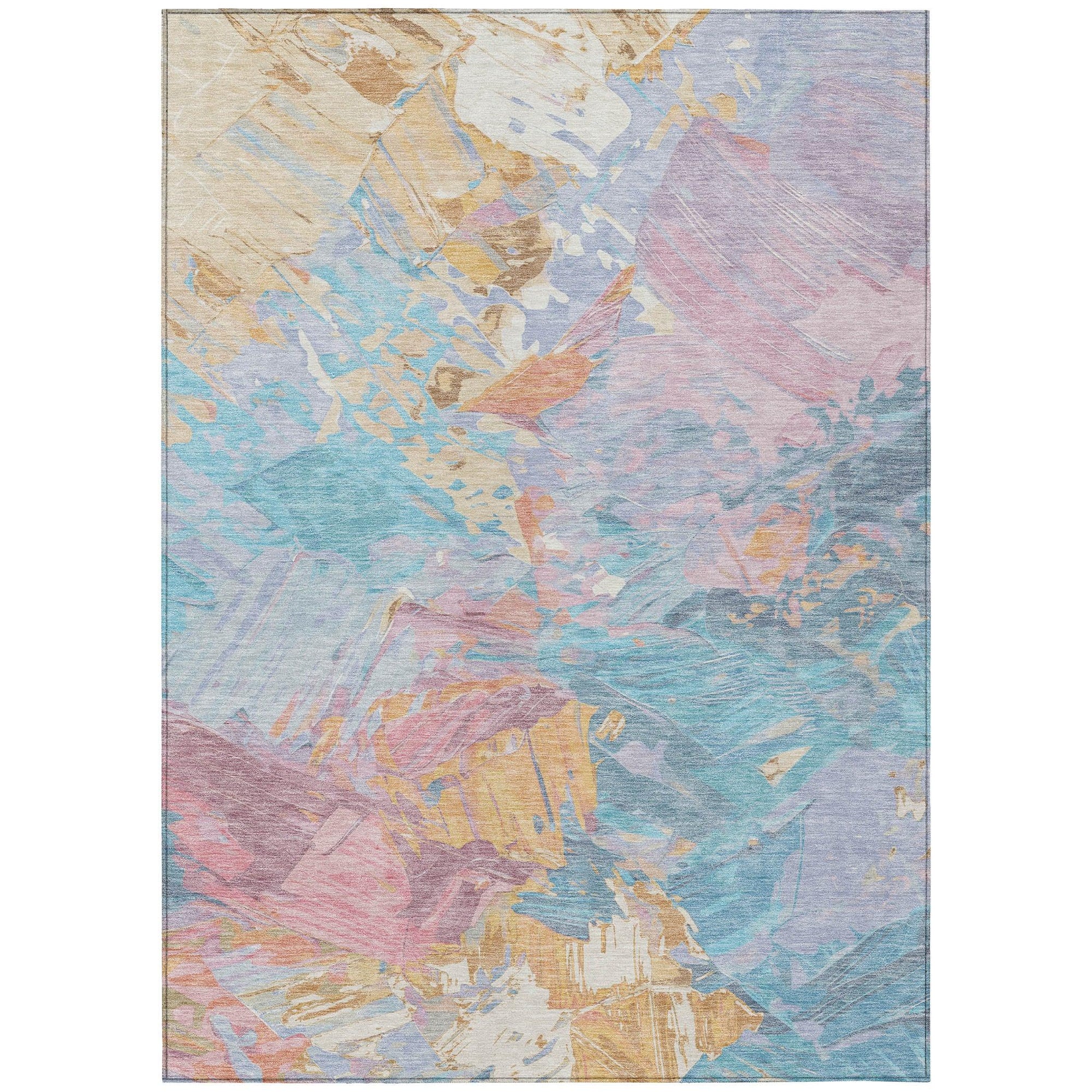 Addison Rugs Galain Teal Washable Indoor-Outdoor Rug