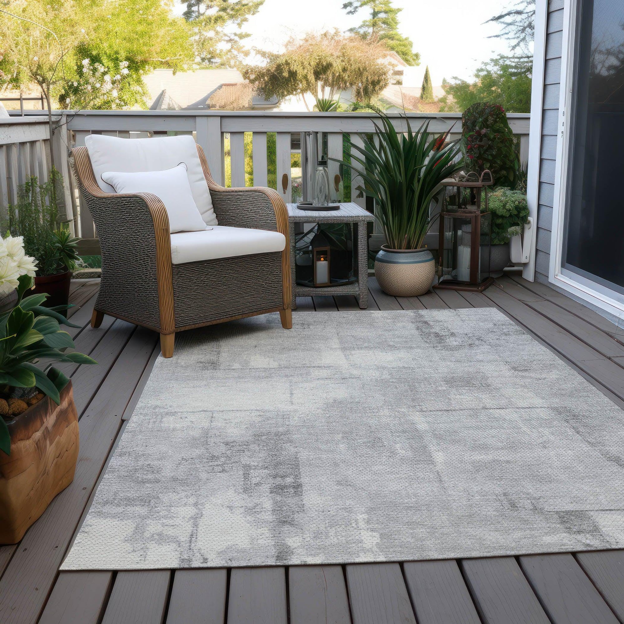 Addison Rugs Galanor Gray Washable Indoor-Outdoor Rug
