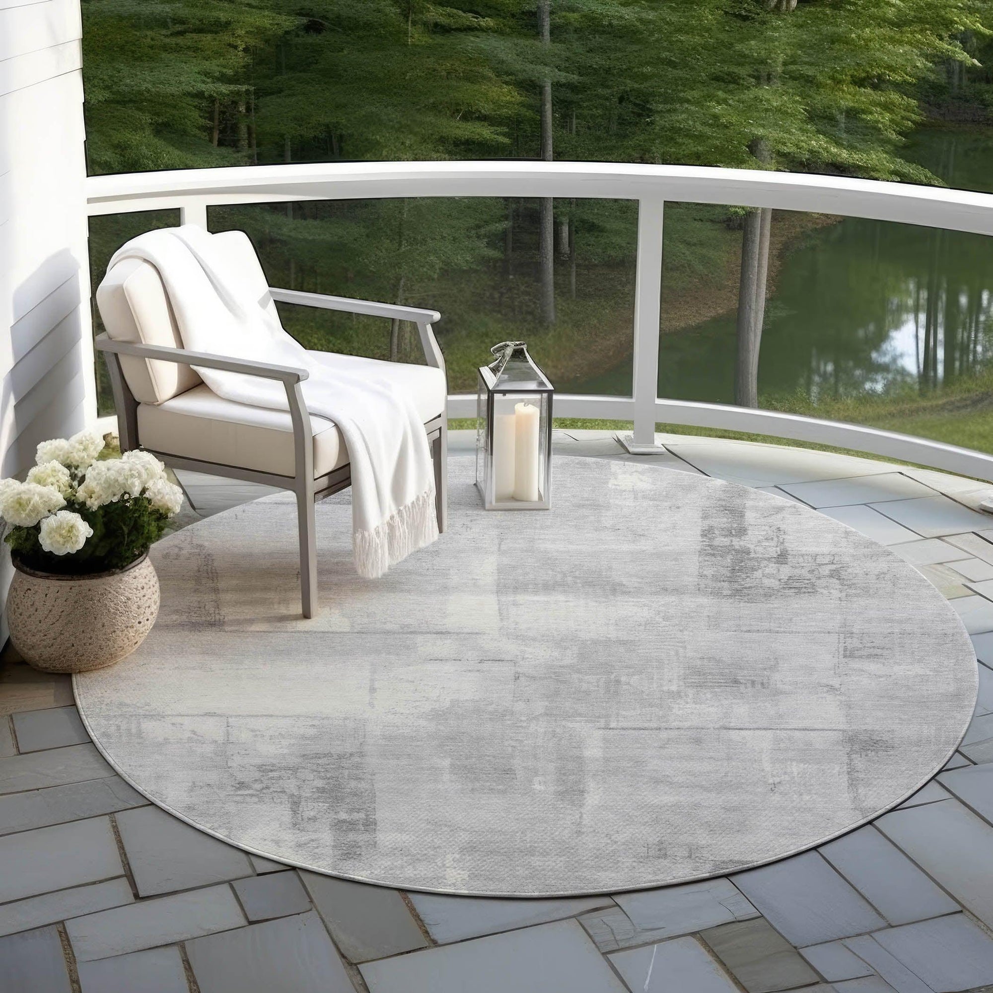 Addison Rugs Galanor Gray Washable Indoor-Outdoor Rug