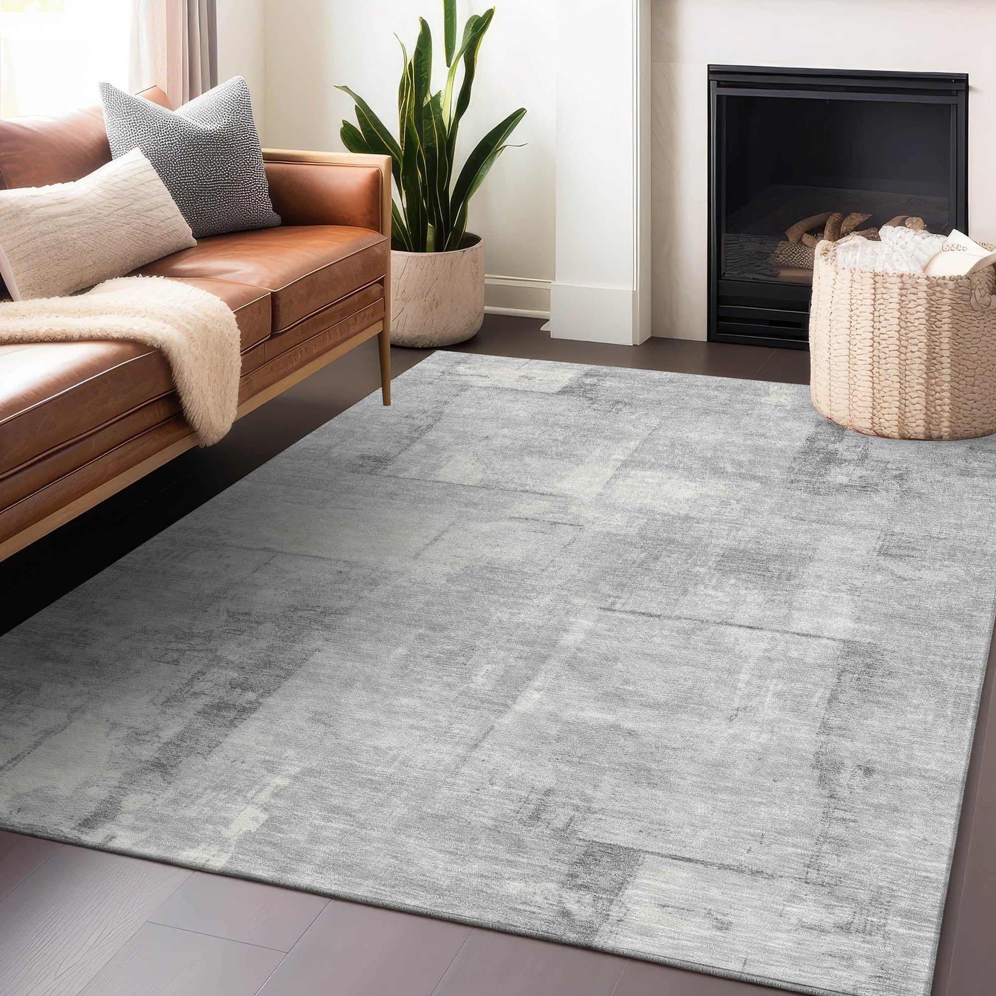 Addison Rugs Galanor Gray Washable Indoor-Outdoor Rug