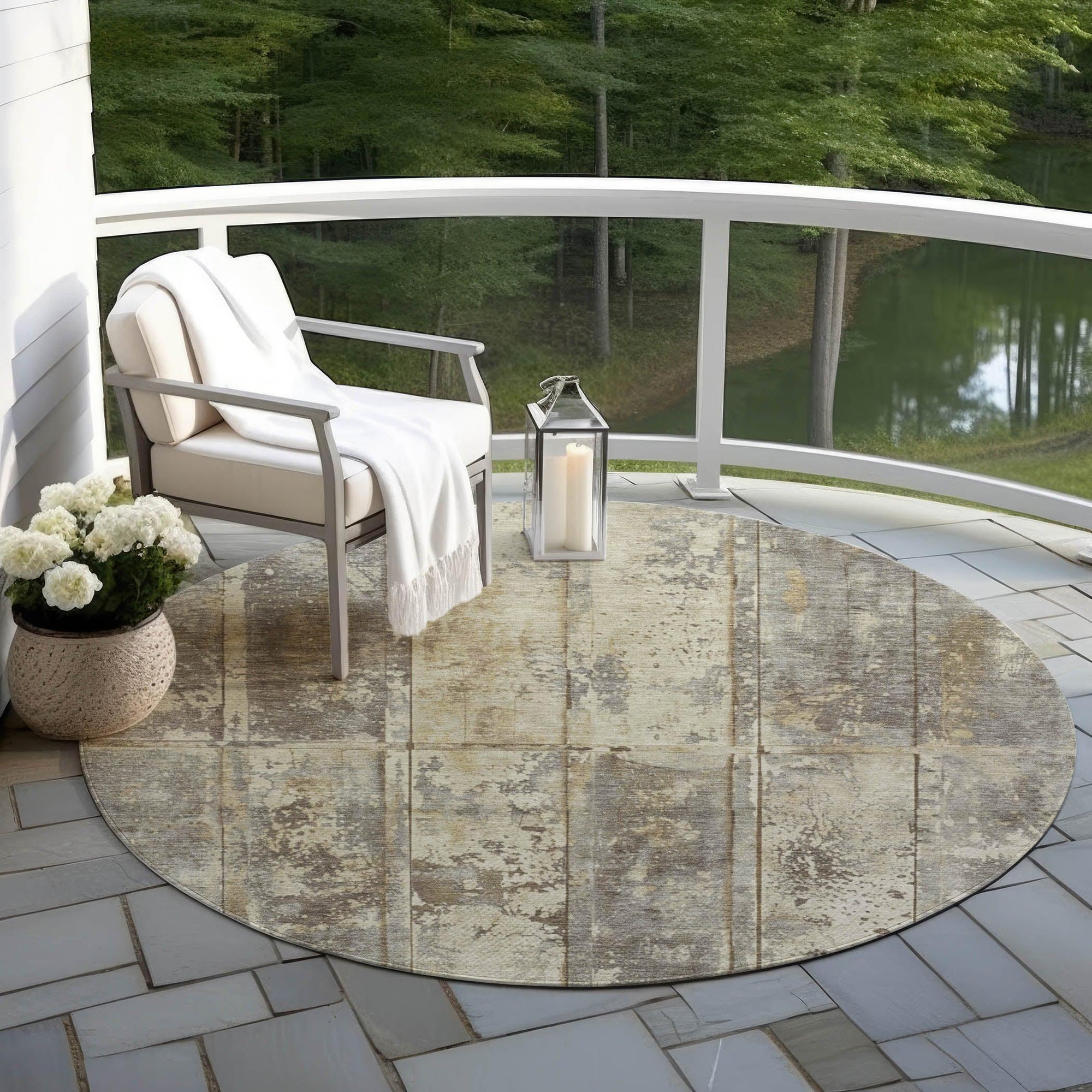 Addison Rugs Galara Beige Washable Indoor-Outdoor Rug