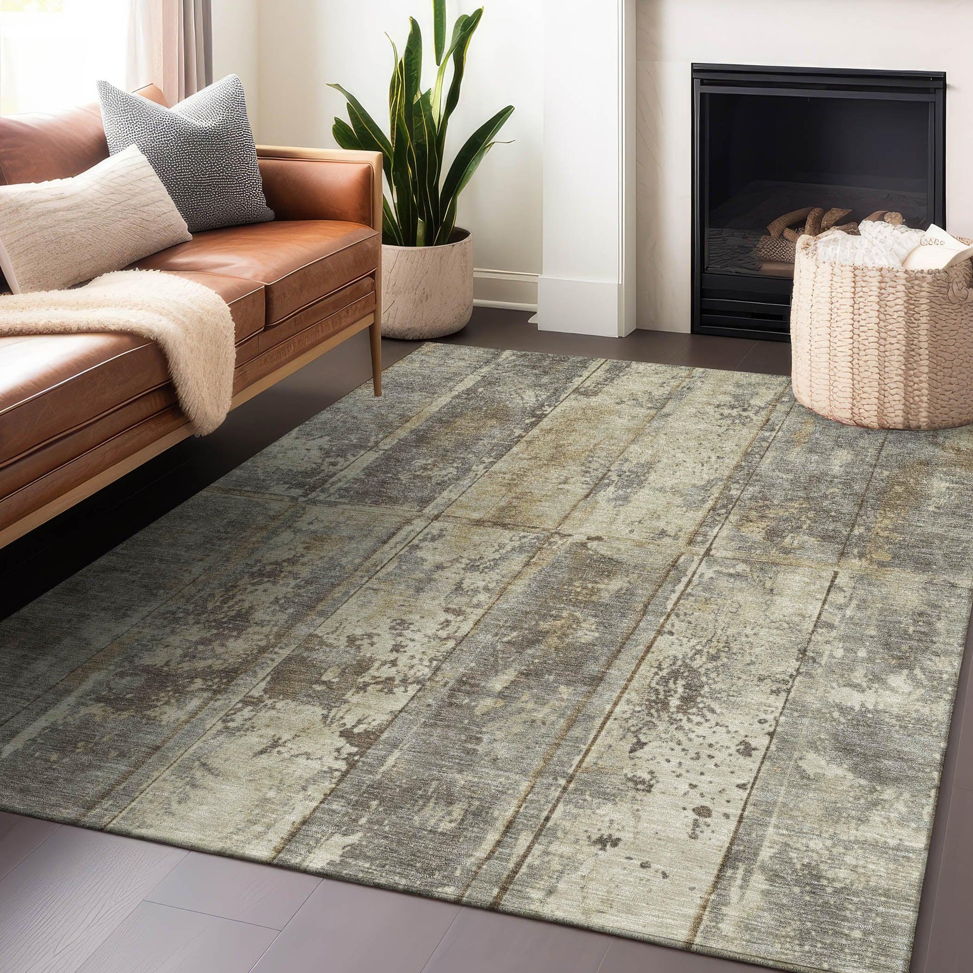 Addison Rugs Galara Beige Washable Indoor-Outdoor Rug