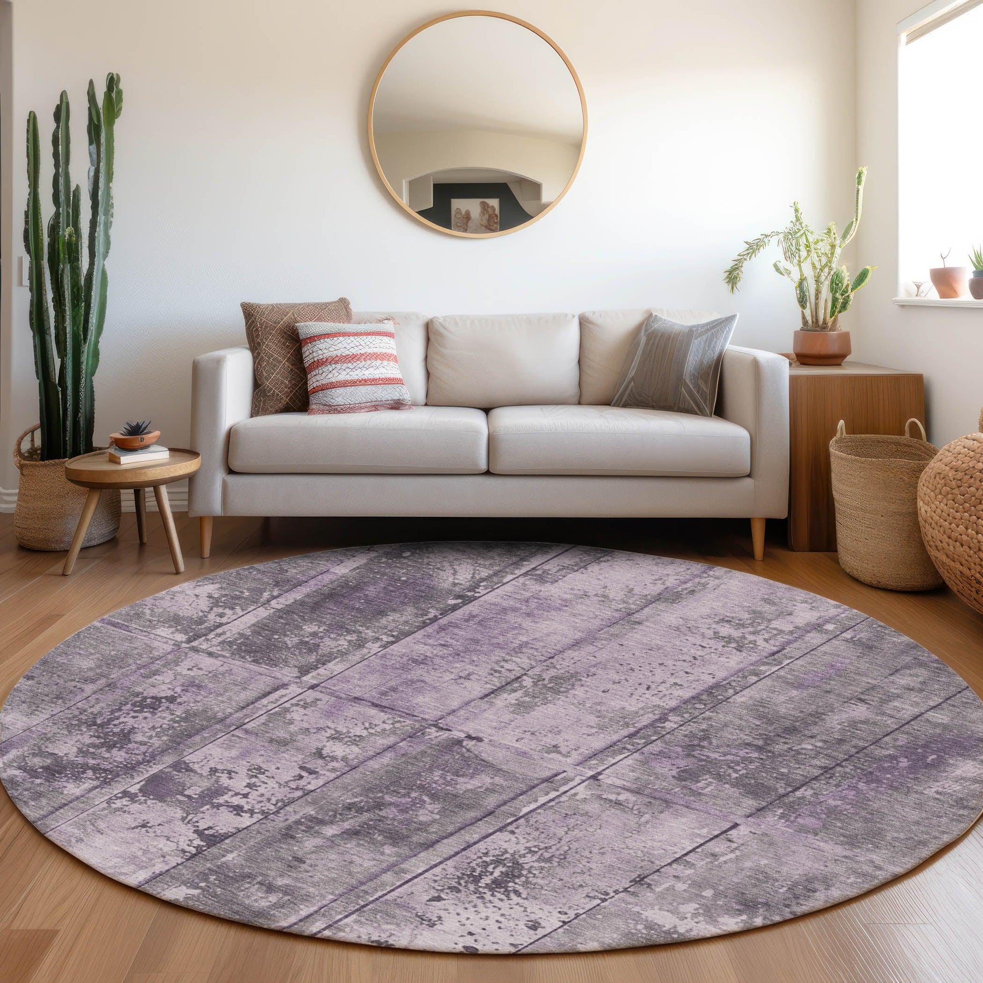 Addison Rugs Galara Purple Washable Indoor-Outdoor Rug