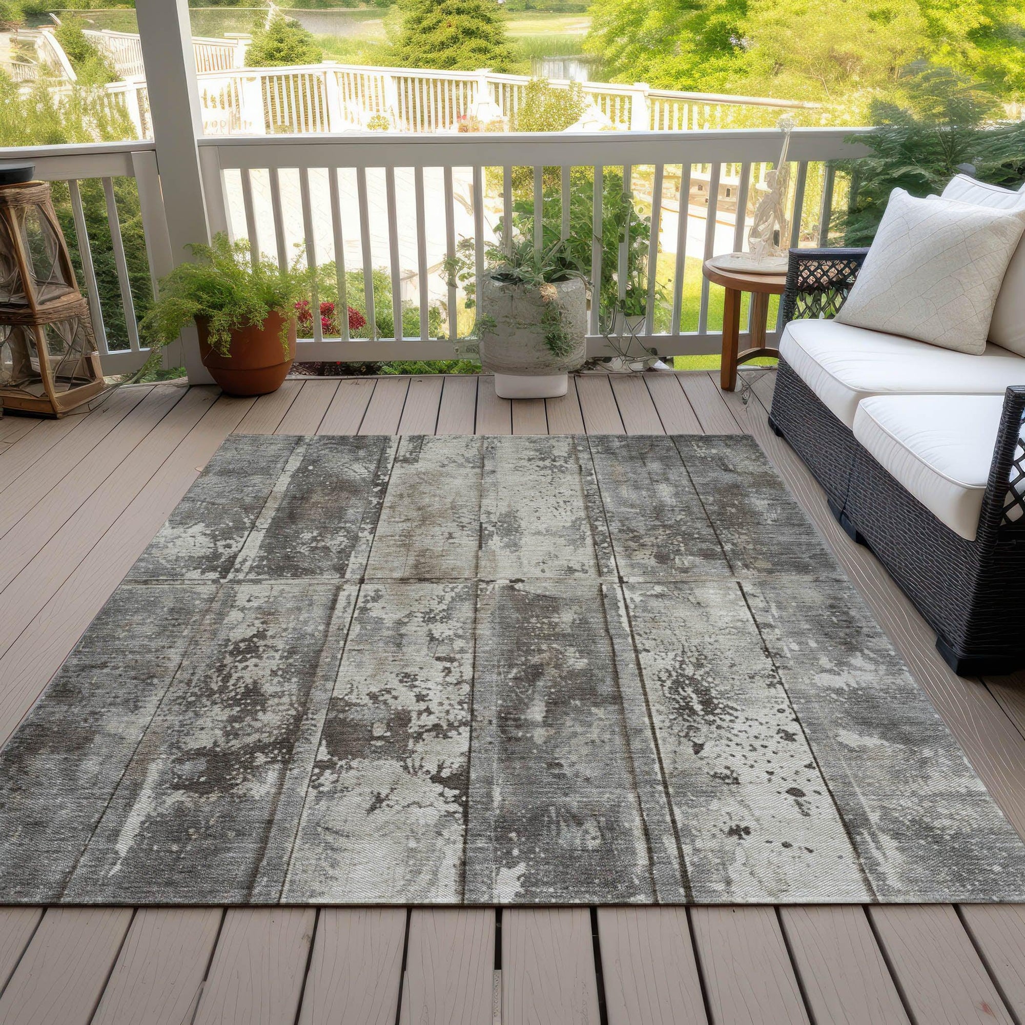 Addison Rugs Galara Brown Washable Indoor-Outdoor Rug