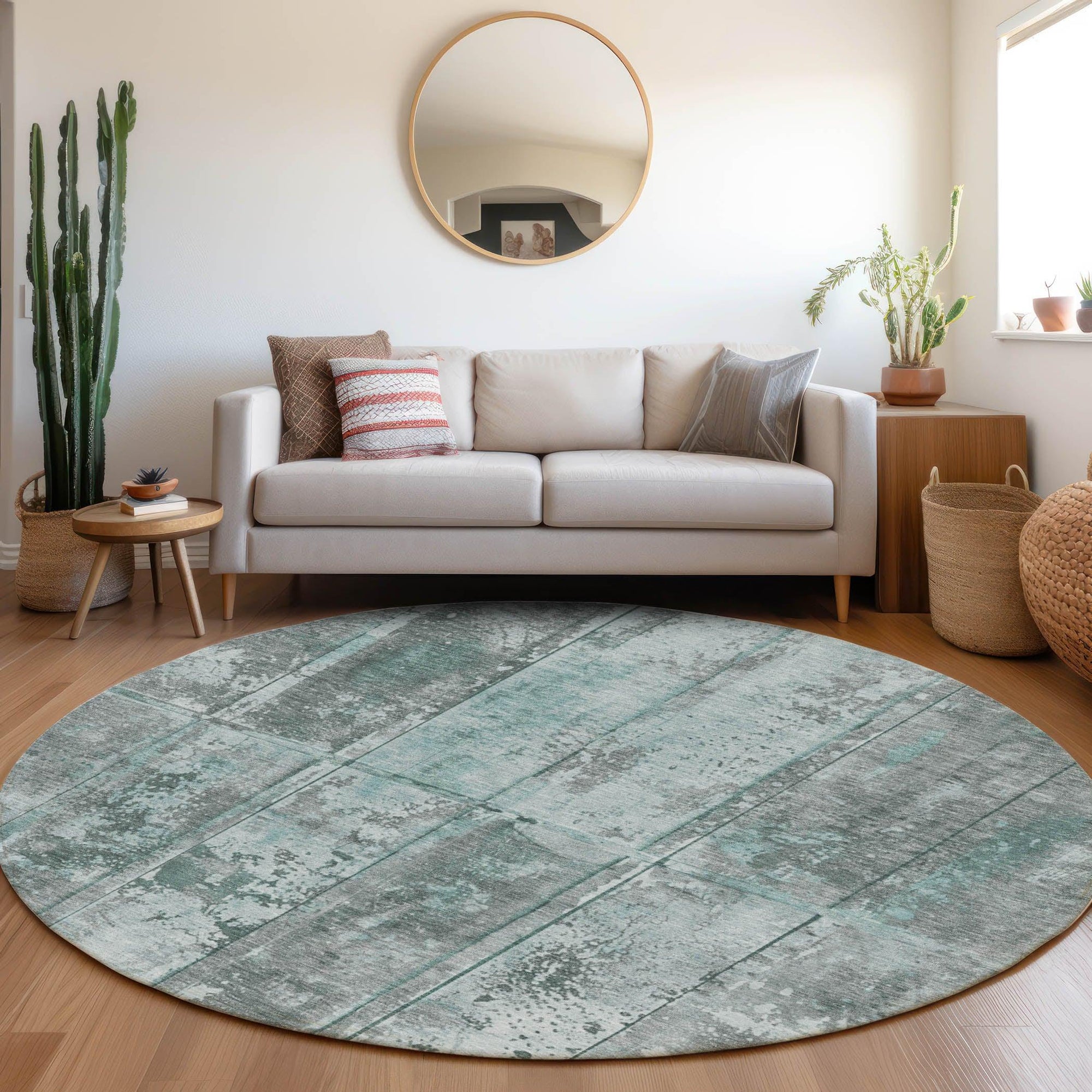 Addison Rugs Galara Teal Washable Indoor-Outdoor Rug