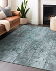 Addison Rugs Galara Teal Washable Indoor-Outdoor Rug