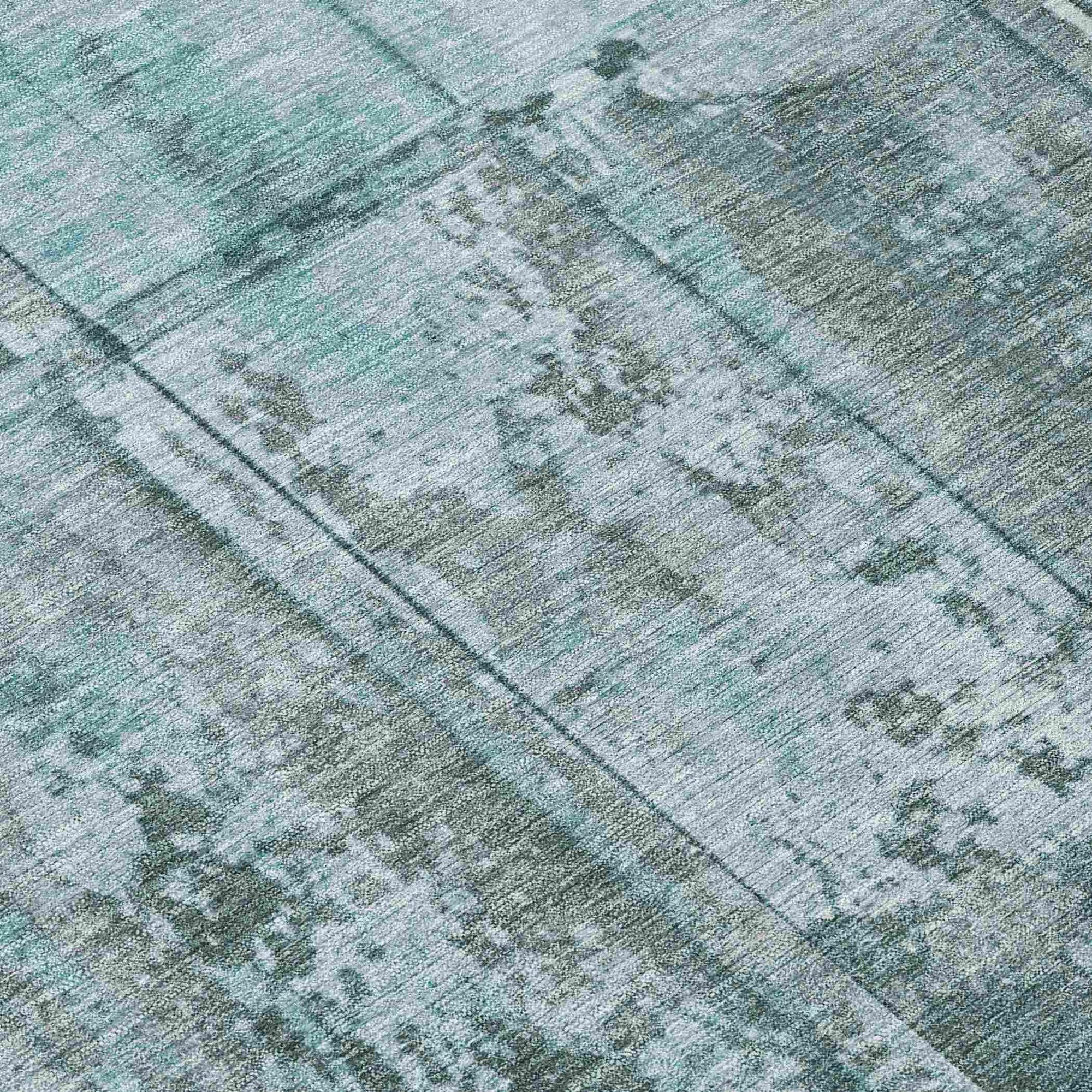 Addison Rugs Galara Teal Washable Indoor-Outdoor Rug