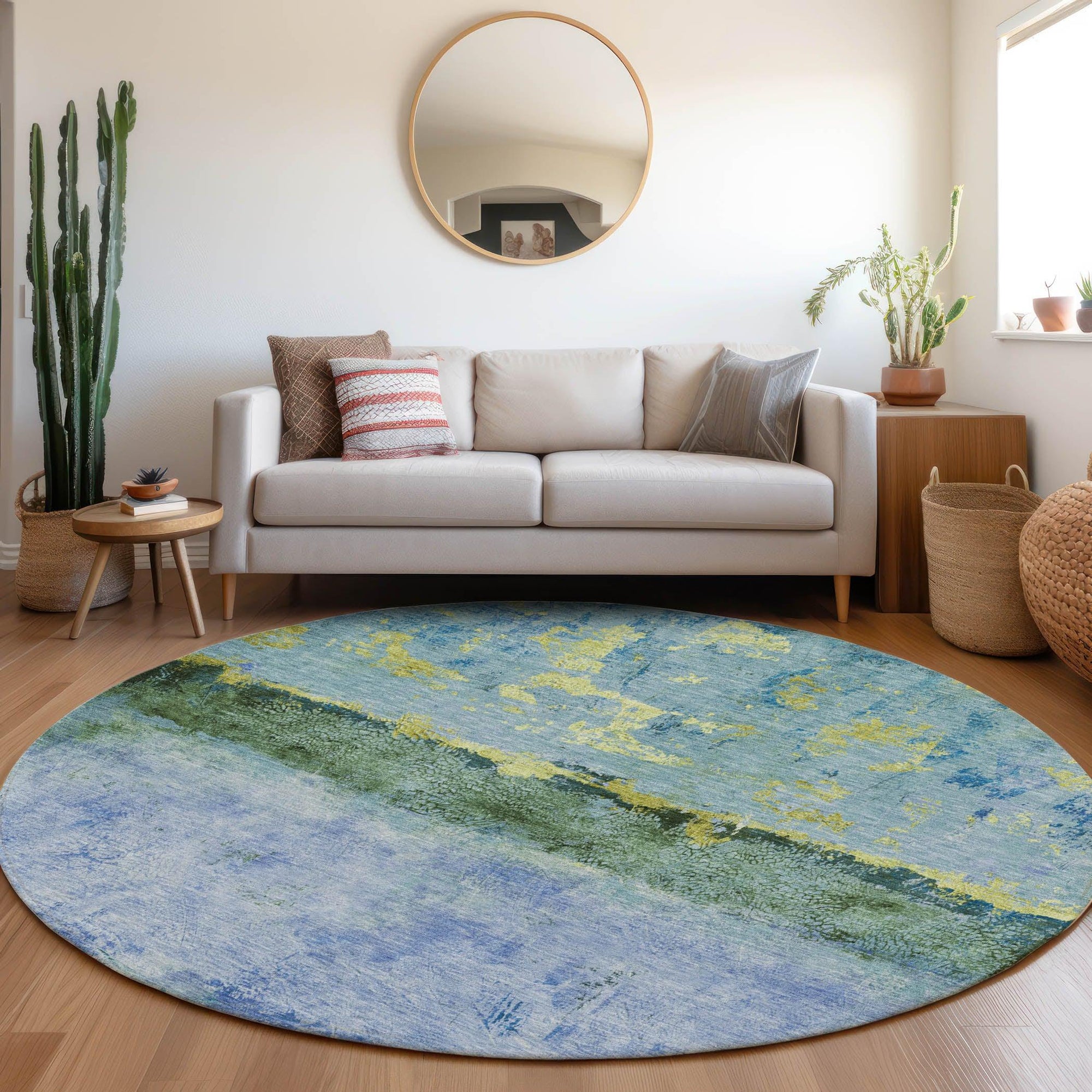 Addison Rugs Galaris Blue Washable Indoor-Outdoor Rug