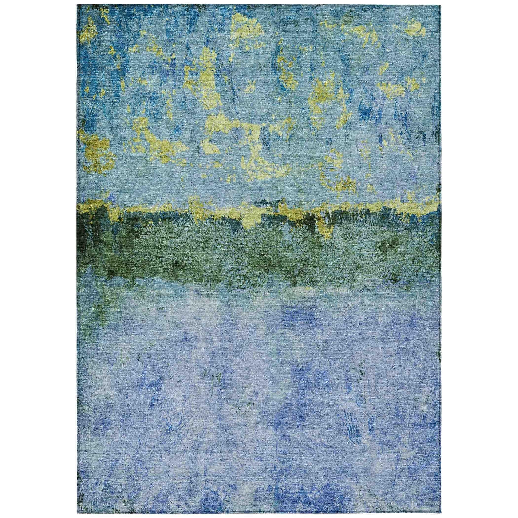 Addison Rugs Galaris Blue Washable Indoor-Outdoor Rug
