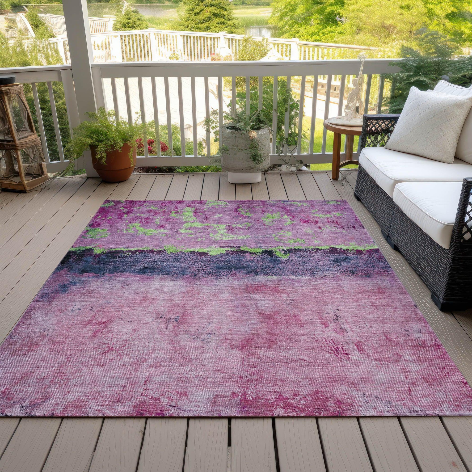 Addison Rugs Galaris Pink Washable Indoor-Outdoor Rug