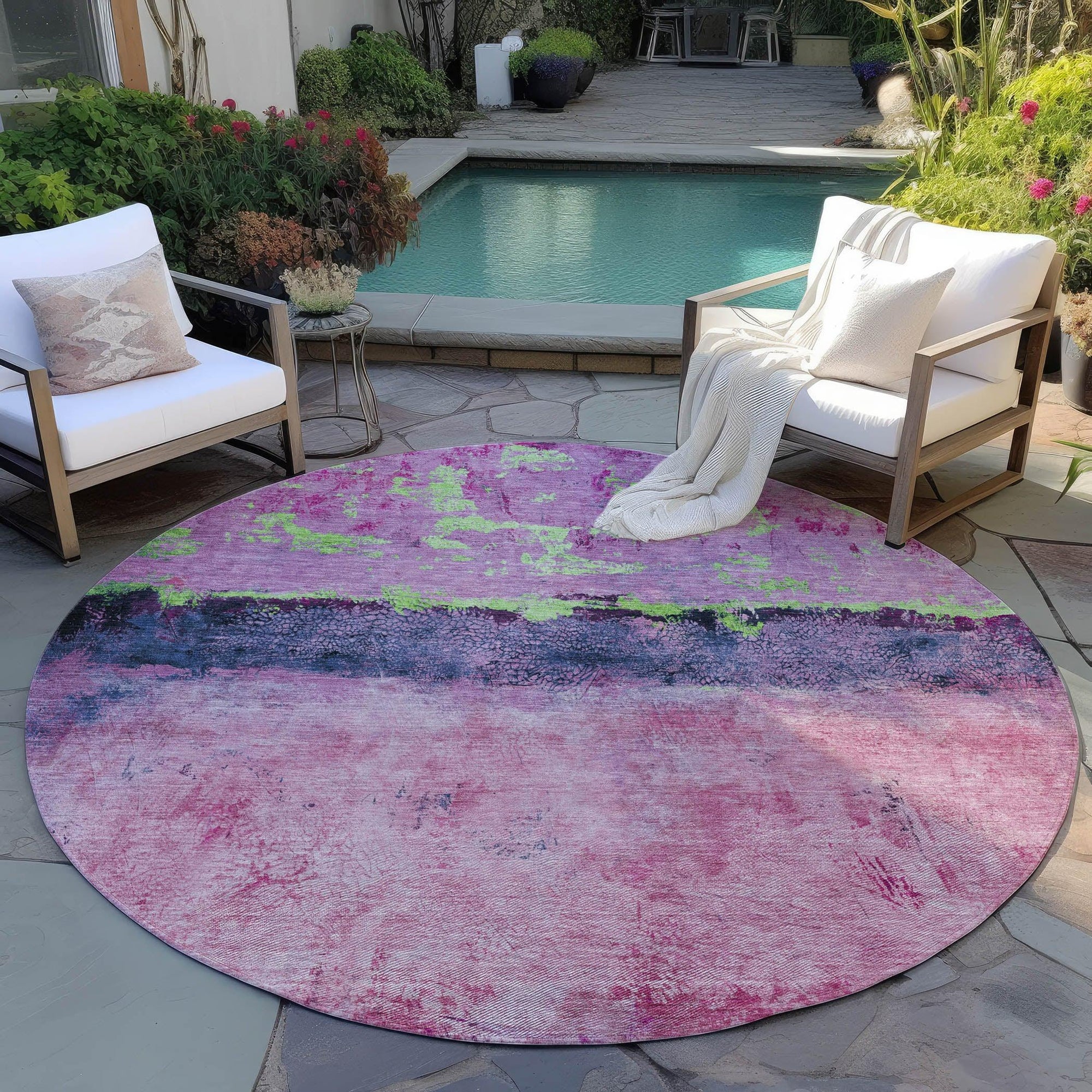 Addison Rugs Galaris Pink Washable Indoor-Outdoor Rug