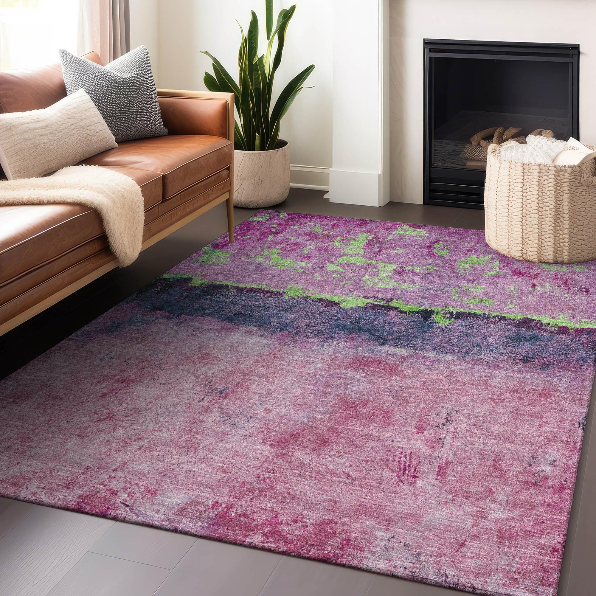 Addison Rugs Galaris Pink Washable Indoor-Outdoor Rug