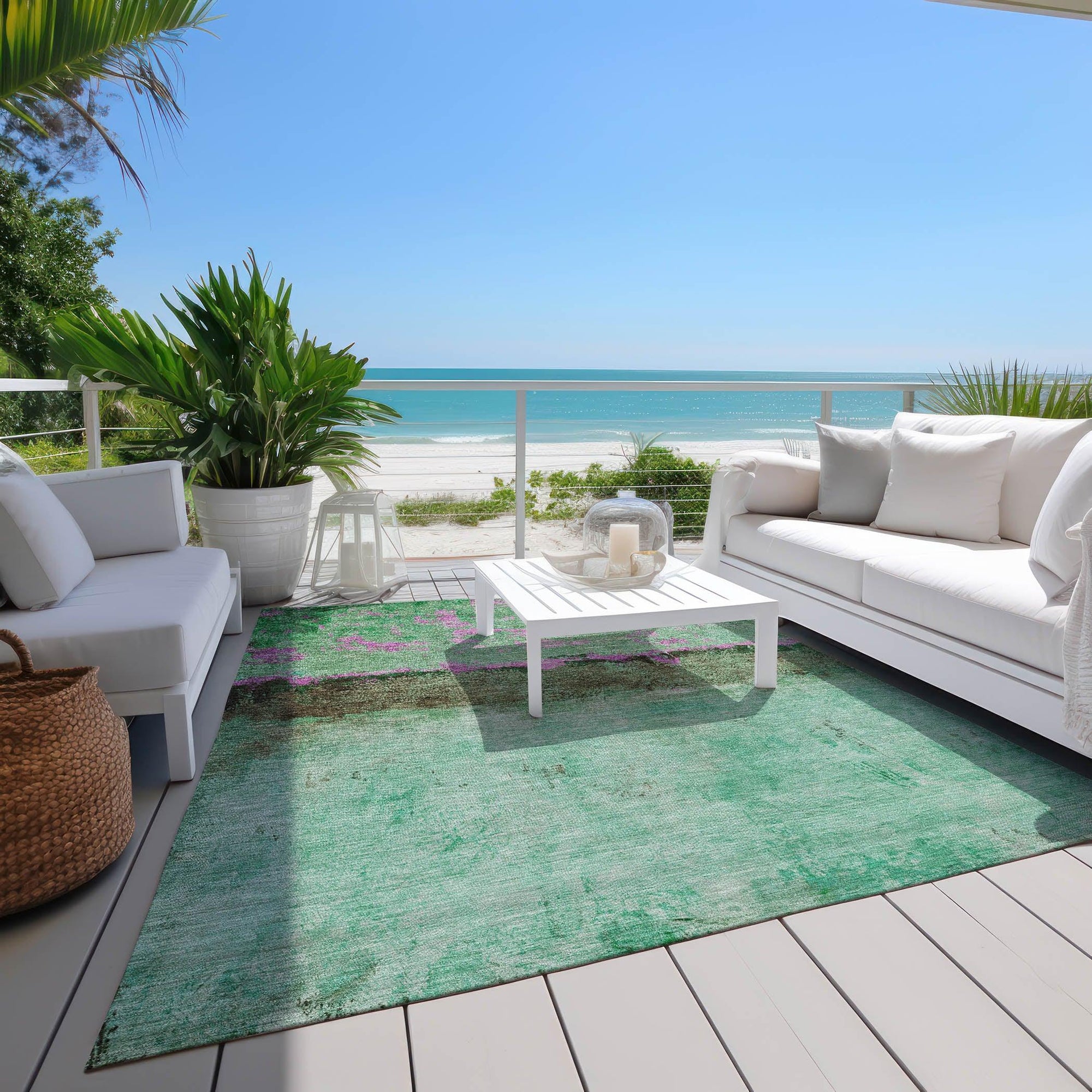 Addison Rugs Galaris Green Washable Indoor-Outdoor Rug