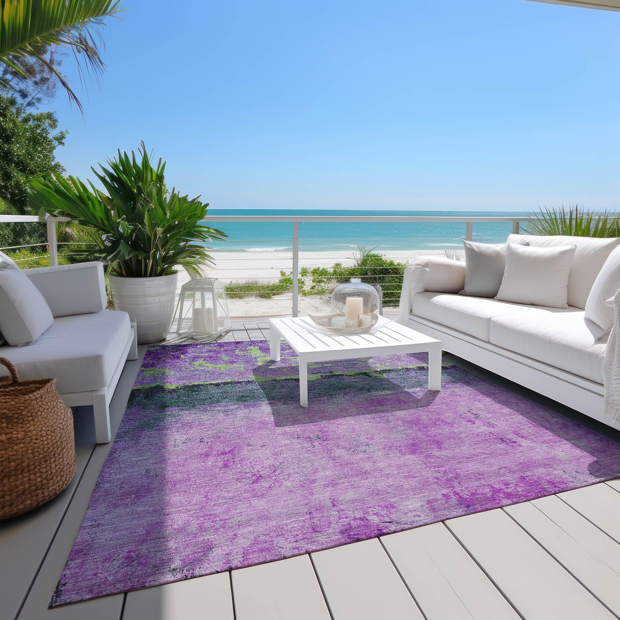 Addison Rugs Galaris Purple Washable Indoor-Outdoor Rug