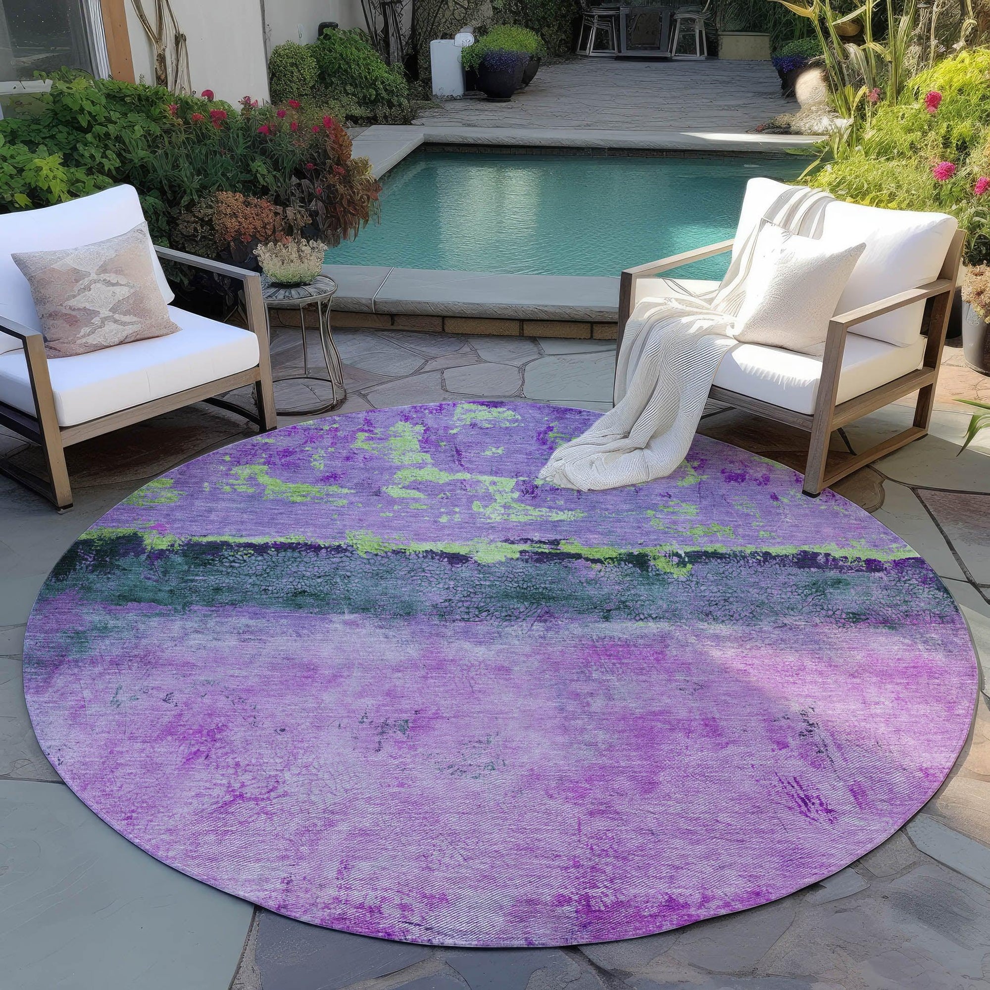 Addison Rugs Galaris Purple Washable Indoor-Outdoor Rug