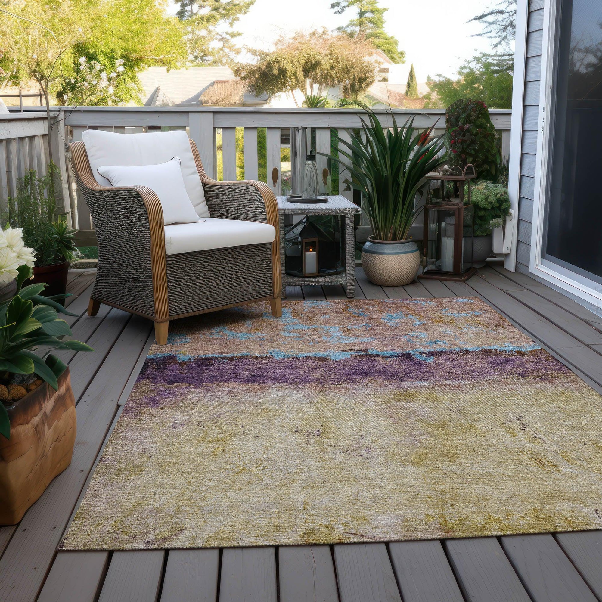 Addison Rugs Galaris Orange Washable Indoor-Outdoor Rug