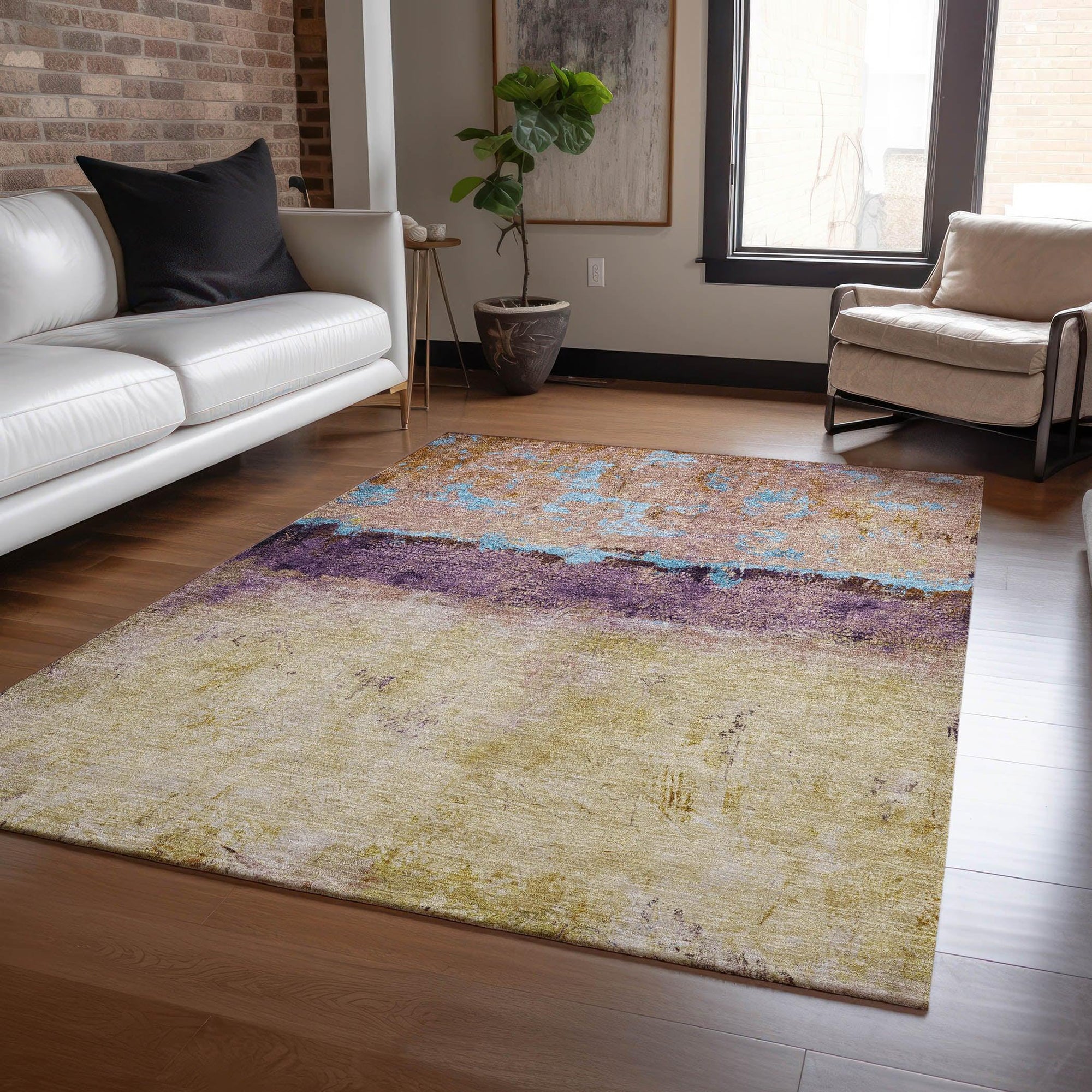 Addison Rugs Galaris Orange Washable Indoor-Outdoor Rug