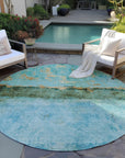 Addison Rugs Galaris Teal Washable Indoor-Outdoor Rug