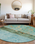Addison Rugs Galaris Teal Washable Indoor-Outdoor Rug