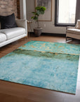 Addison Rugs Galaris Teal Washable Indoor-Outdoor Rug