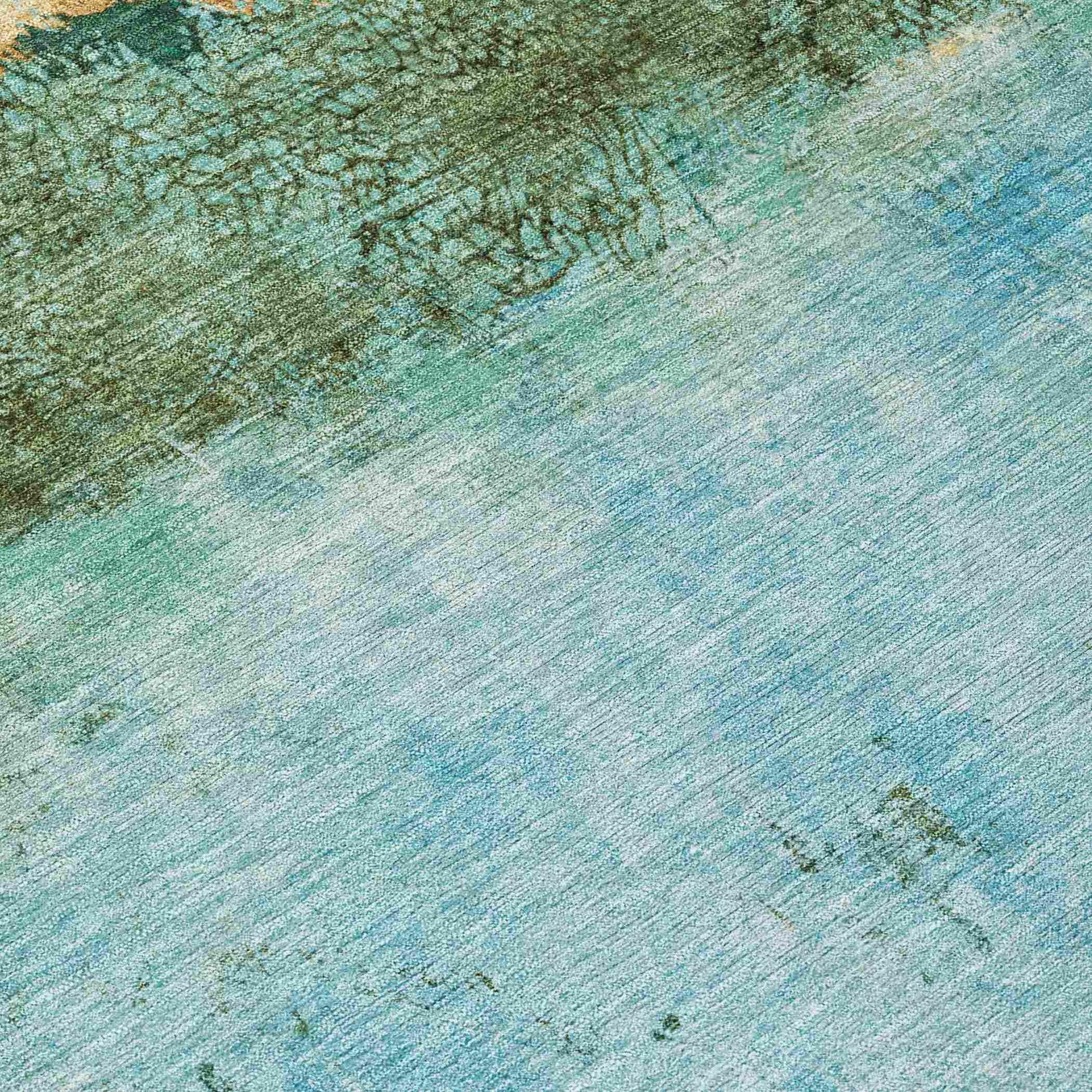 Addison Rugs Galaris Teal Washable Indoor-Outdoor Rug