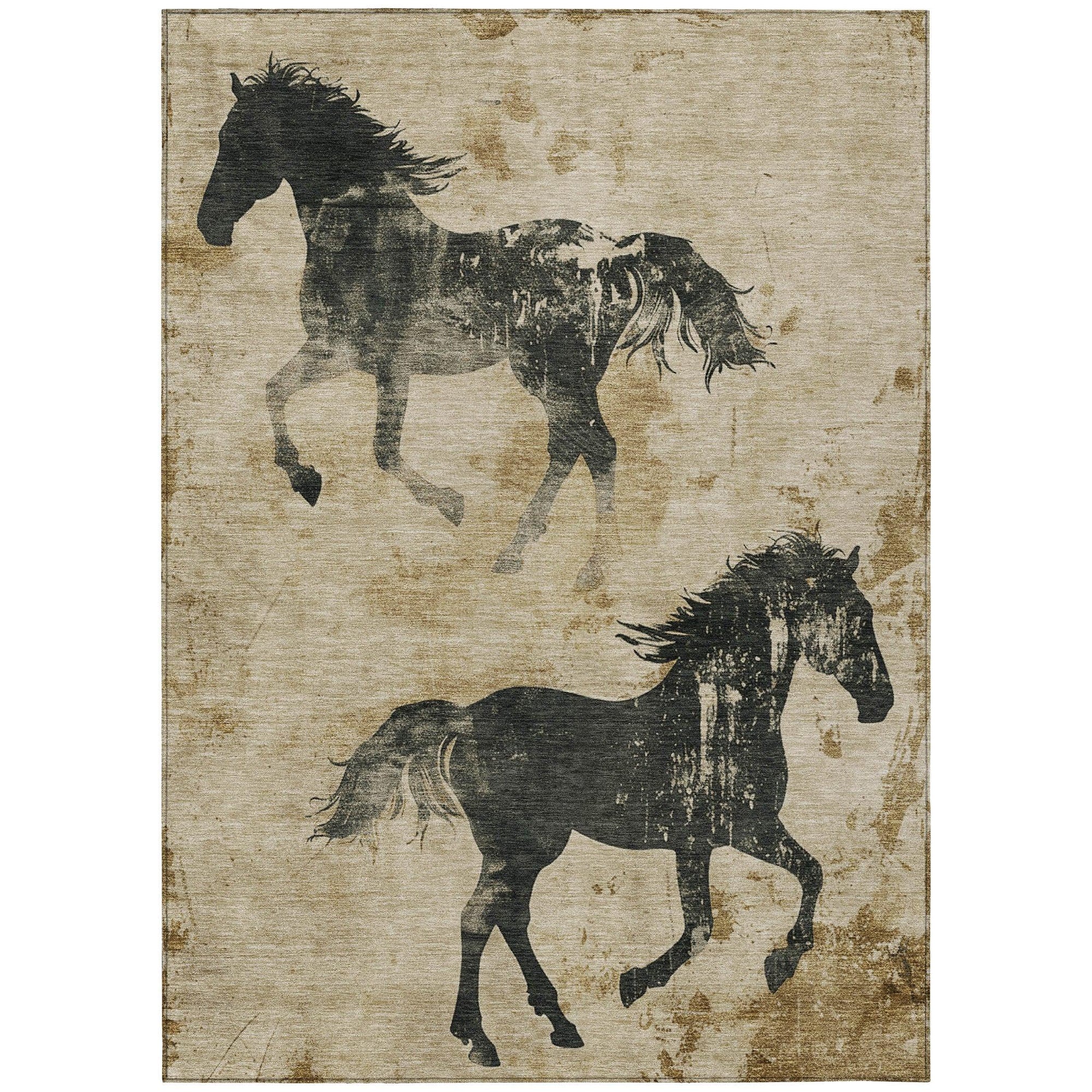 Addison Rugs Galas Brown Washable Indoor-Outdoor Rug