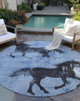 Addison Rugs Galas Blue Washable Indoor-Outdoor Rug