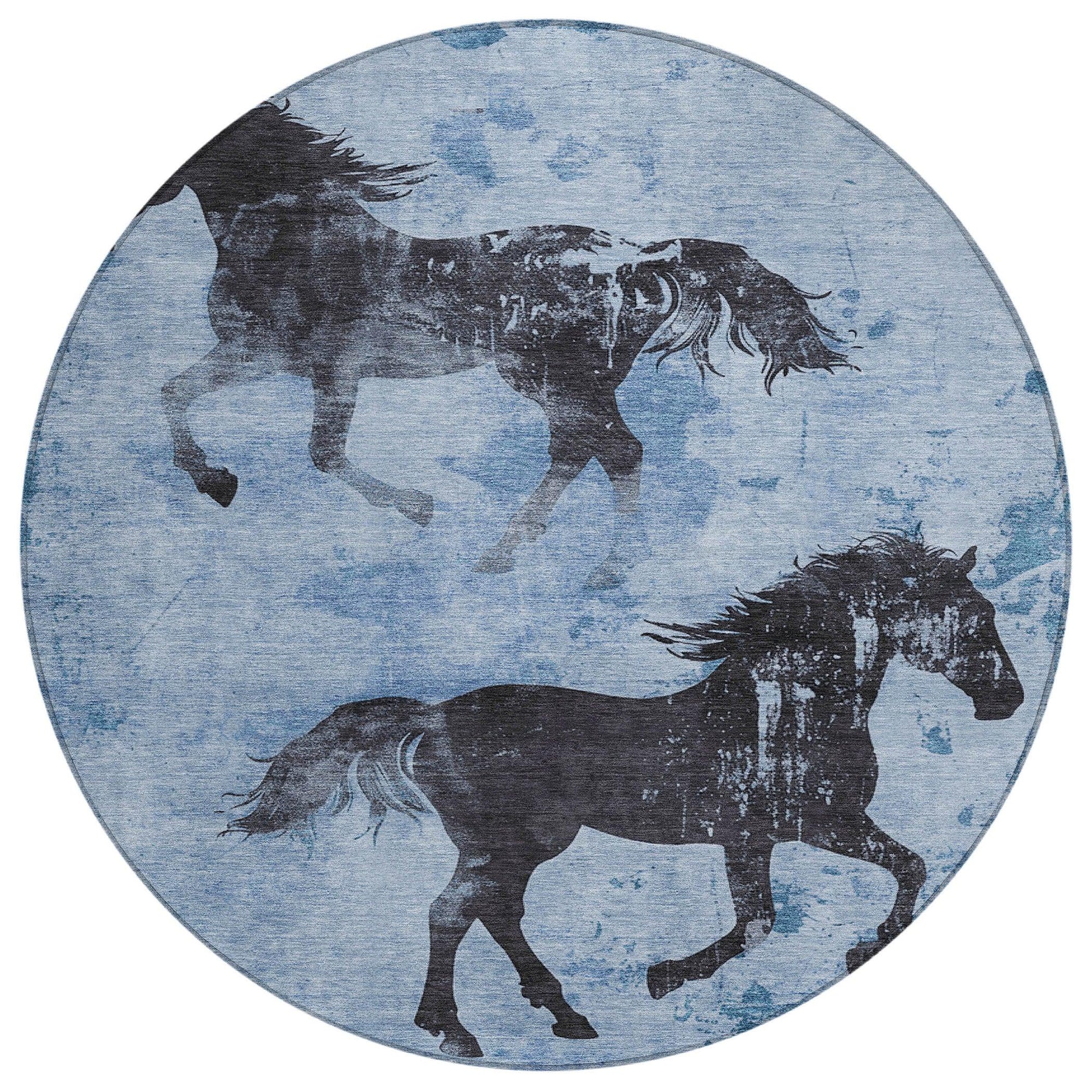 Addison Rugs Galas Blue Washable Indoor-Outdoor Rug