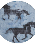 Addison Rugs Galas Blue Washable Indoor-Outdoor Rug