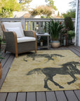 Addison Rugs Galas Gold Washable Indoor-Outdoor Rug