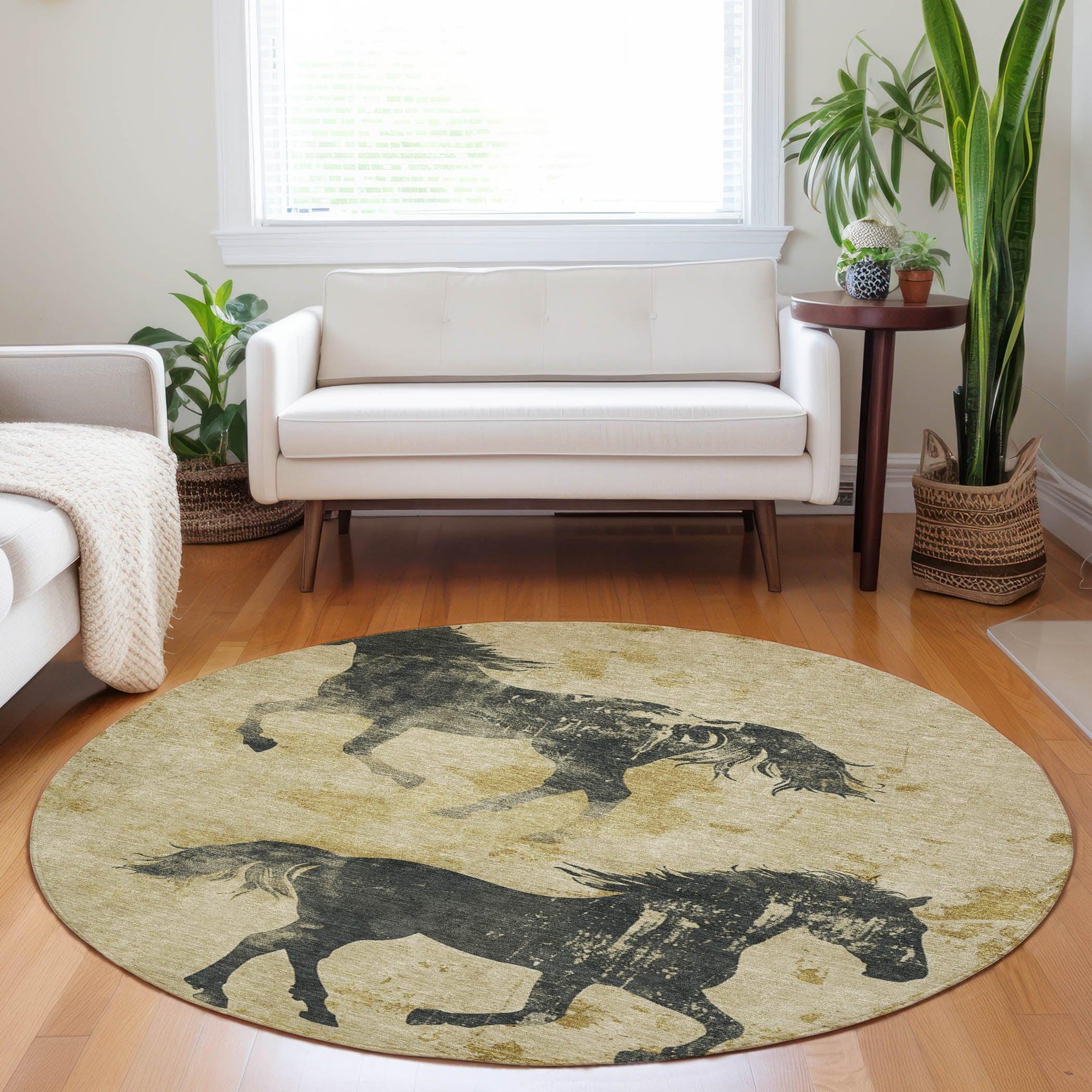 Addison Rugs Galas Gold Washable Indoor-Outdoor Rug